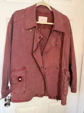 Anthropologie Dusty Rose Utility Jacket